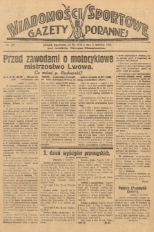 Wiadomości Sportowe Gazety Porannej. 1929, nr 161