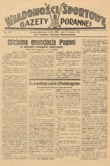Wiadomości Sportowe Gazety Porannej. 1929, nr 163