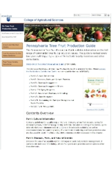Pennsylvania Tree Fruit Production Guide