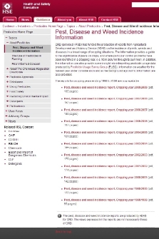 Pest, Disease and Weed Incidence Information