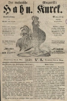 Mazurische Hahn = Mazurski Kurek : gazeta mazursko-polska. 1849, nr 4