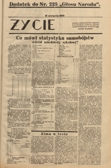 Życie : bezpłatny naukowo-popularny ilustrowany dodatek Głosu Narodu : dodatek do nr 225 „Głosu Narodu”