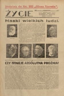 Życie : bezpłatny naukowo-popularny ilustrowany dodatek Głosu Narodu : dodatek do nr 232 „Głosu Narodu”. 1928, nr 15