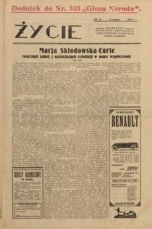 Życie : bezpłatny naukowo-popularny ilustrowany dodatek Głosu Narodu : dodatek do nr 343 „Głosu Narodu”. 1928, nr 31