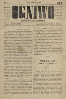 Ogniwo : dwutygodnik literacki, naukowy i społeczny. 1877, nr 2