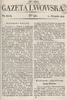 Gazeta Lwowska. 1819, nr 92