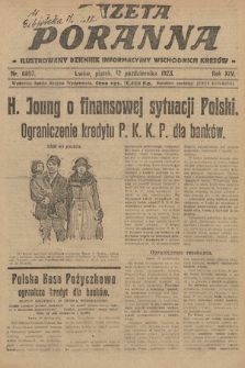 Gazeta Poranna : ilustrowany dziennik informacyjny wschodnich kresów. 1923, nr 6857