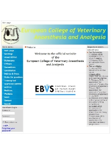 European College of Veterinary Anaesthesia and Analgesia