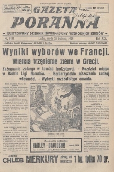 Gazeta Poranna : ilustrowany dziennik informacyjny wschodnich kresów. 1928, nr 8481