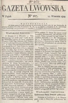 Gazeta Lwowska. 1819, nr 107