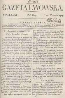 Gazeta Lwowska. 1819, nr 108