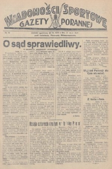 Wiadomości Sportowe Gazety Porannej. 1928, nr 96