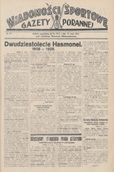 Wiadomości Sportowe Gazety Porannej. 1928, nr 98