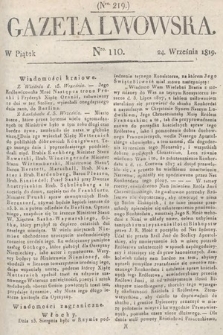 Gazeta Lwowska. 1819, nr 110