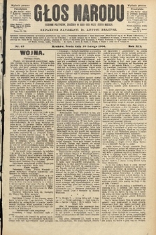Głos Narodu : dziennik polityczny, założony w roku 1893 przez Józefa Rogosza (wydanie poranne). 1904, nr 42