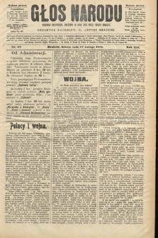 Głos Narodu : dziennik polityczny, założony w roku 1893 przez Józefa Rogosza (wydanie poranne). 1904, nr 58