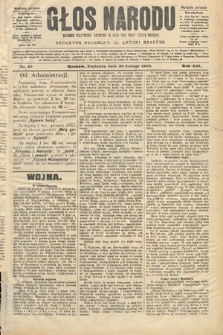 Głos Narodu : dziennik polityczny, założony w roku 1893 przez Józefa Rogosza (wydanie poranne). 1904, nr 59