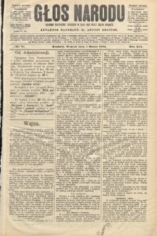 Głos Narodu : dziennik polityczny, założony w roku 1893 przez Józefa Rogosza (wydanie poranne). 1904, nr 61
