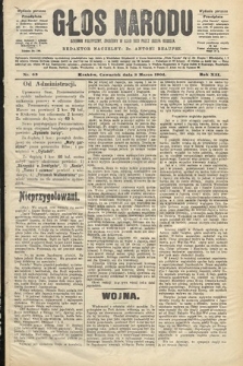 Głos Narodu : dziennik polityczny, założony w roku 1893 przez Józefa Rogosza (wydanie poranne). 1904, nr 63