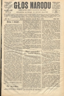 Głos Narodu : dziennik polityczny, założony w roku 1893 przez Józefa Rogosza (wydanie poranne). 1904, nr 80