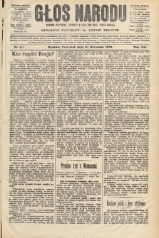 Głos Narodu : dziennik polityczny, założony w roku 1893 przez Józefa Rogosza (wydanie poranne). 1904, nr 111