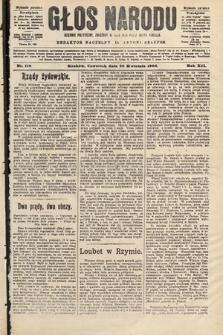 Głos Narodu : dziennik polityczny, założony w roku 1893 przez Józefa Rogosza (wydanie poranne). 1904, nr 118