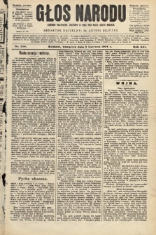 Głos Narodu : dziennik polityczny, założony w roku 1893 przez Józefa Rogosza (wydanie poranne). 1904, nr 159