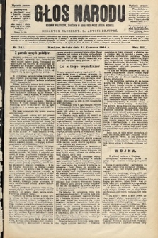 Głos Narodu : dziennik polityczny, założony w roku 1893 przez Józefa Rogosza (wydanie poranne). 1904, nr 161