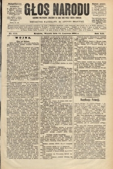 Głos Narodu : dziennik polityczny, założony w roku 1893 przez Józefa Rogosza (wydanie poranne). 1904, nr 171