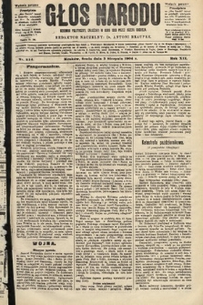 Głos Narodu : dziennik polityczny, założony w roku 1893 przez Józefa Rogosza (wydanie poranne). 1904, nr 214