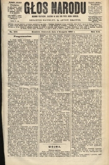 Głos Narodu : dziennik polityczny, założony w roku 1893 przez Józefa Rogosza (wydanie poranne). 1904, nr 215