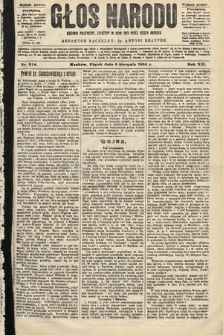 Głos Narodu : dziennik polityczny, założony w roku 1893 przez Józefa Rogosza (wydanie poranne). 1904, nr 216
