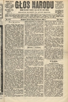 Głos Narodu : dziennik polityczny, założony w roku 1893 przez Józefa Rogosza (wydanie poranne). 1904, nr 217