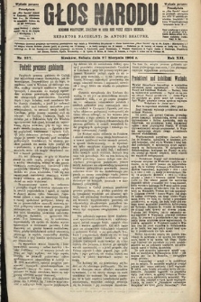 Głos Narodu : dziennik polityczny, założony w roku 1893 przez Józefa Rogosza (wydanie poranne). 1904, nr 237