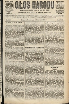 Głos Narodu : dziennik polityczny, założony w roku 1893 przez Józefa Rogosza (wydanie poranne). 1904, nr 248