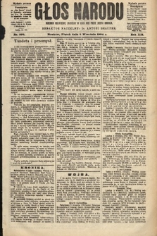 Głos Narodu : dziennik polityczny, założony w roku 1893 przez Józefa Rogosza (wydanie poranne). 1904, nr 250