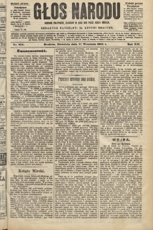 Głos Narodu : dziennik polityczny, założony w roku 1893 przez Józefa Rogosza (wydanie poranne). 1904, nr 252