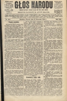 Głos Narodu : dziennik polityczny, założony w roku 1893 przez Józefa Rogosza (wydanie poranne). 1904, nr 254