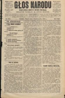 Głos Narodu : dziennik polityczny, założony w roku 1893 przez Józefa Rogosza (wydanie poranne). 1904, nr 278