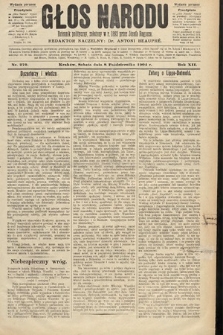 Głos Narodu : dziennik polityczny, założony w roku 1893 przez Józefa Rogosza (wydanie poranne). 1904, nr 279