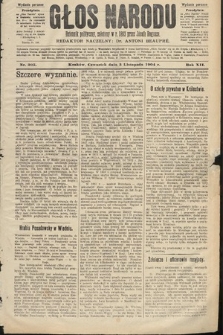 Głos Narodu : dziennik polityczny, założony w roku 1893 przez Józefa Rogosza (wydanie poranne). 1904, nr 305