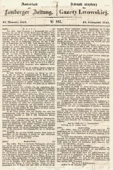 Amtsblatt zur Lemberger Zeitung = Dziennik Urzędowy do Gazety Lwowskiej. 1857, nr 267