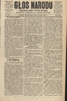 Głos Narodu : dziennik polityczny, założony w roku 1893 przez Józefa Rogosza (wydanie poranne). 1904, nr 337
