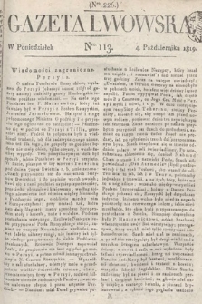 Gazeta Lwowska. 1819, nr 115