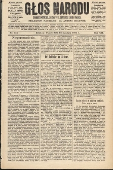Głos Narodu : dziennik polityczny, założony w roku 1893 przez Józefa Rogosza (wydanie poranne). 1904, nr 355