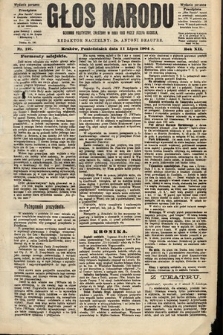 Głos Narodu : dziennik polityczny, założony w roku 1893 przez Józefa Rogosza (wydanie poranne). 1904, nr 191