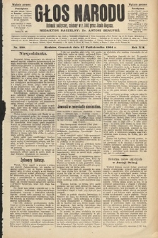 Głos Narodu : dziennik polityczny, założony w roku 1893 przez Józefa Rogosza (wydanie poranne). 1904, nr 298