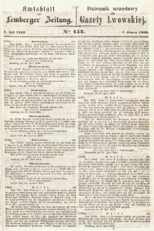 Amtsblatt zur Lemberger Zeitung = Dziennik Urzędowy do Gazety Lwowskiej. 1859, nr 152