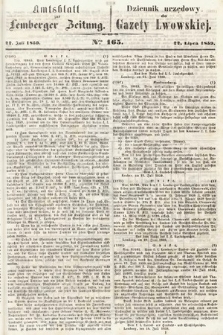 Amtsblatt zur Lemberger Zeitung = Dziennik Urzędowy do Gazety Lwowskiej. 1859, nr 165