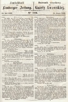 Amtsblatt zur Lemberger Zeitung = Dziennik Urzędowy do Gazety Lwowskiej. 1859, nr 170